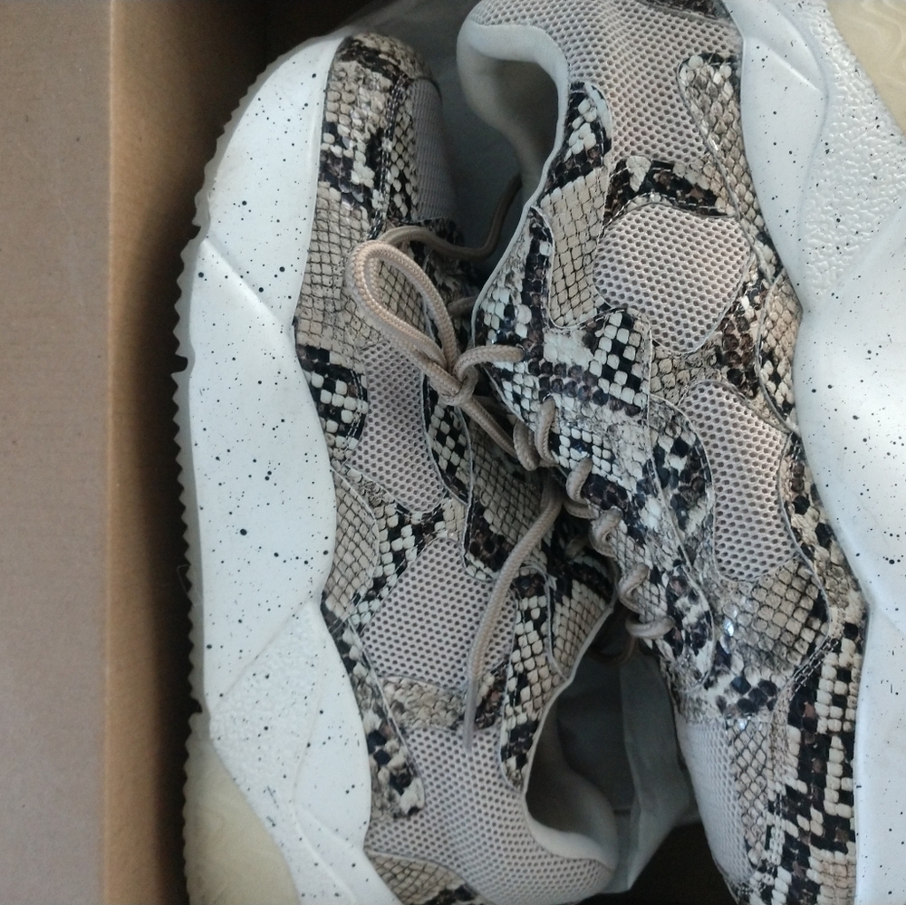 INC Bubble Brown Snakeakin Sneakers